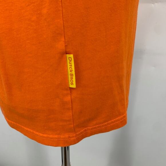 Dutch Bros T Shirt Womens S Small Orange Cotton Short Sleeve Crew Tee End ALS - Picture 7 of 12